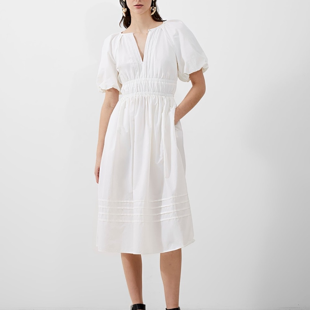 French Connection White Midi Dress